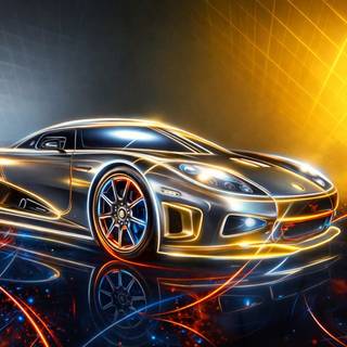 Neon Car Background