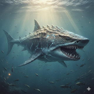 Megalodon Shark + Dunckleosteus