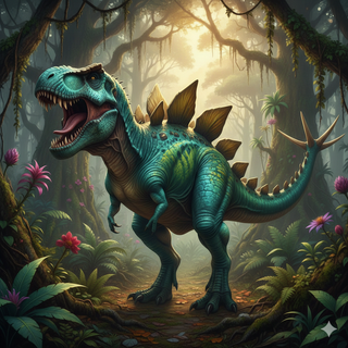 Tyrannosaurus Rex + Stegosaurus