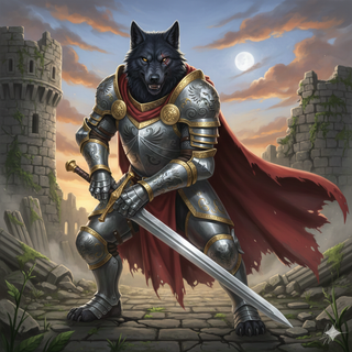 Sir Knight Black Wolf