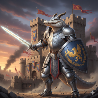 Sir Knight White Alligator