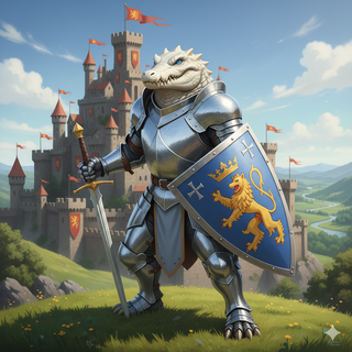 Sir Knight White Crocodile