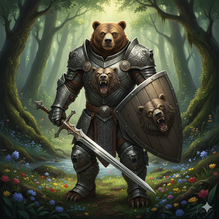 Sir Knight Grizzly Bear