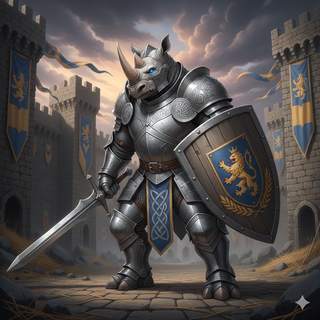 Sir Knight White Rhino