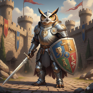 Sir Knight Great Horned Owl