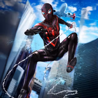 Neon Spider Miles Morales