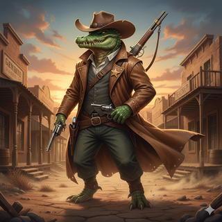 Cowboy Sheriff Crocodile