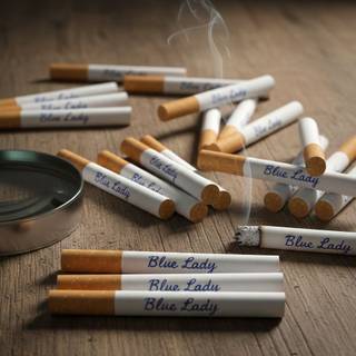 Blue lady ciggerate 