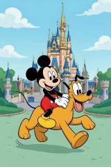 Mickey and his dog