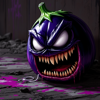 Scary Angry Eggplant