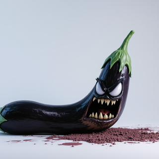 Scary Angry Eggplant