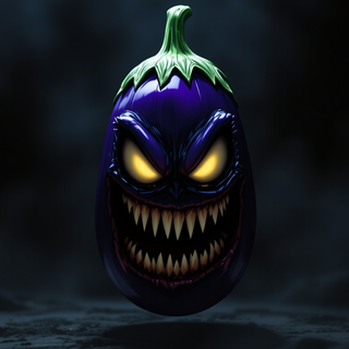Scary Angry Eggplant