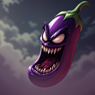 Scary Angry Eggplant