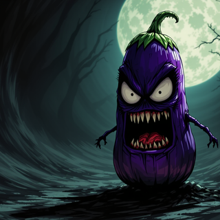 Scary Angry Eggplant
