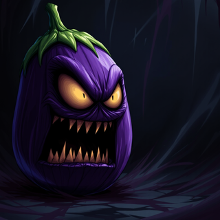 Scary Angry Eggplant