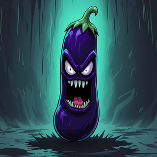 Scary Angry Eggplant