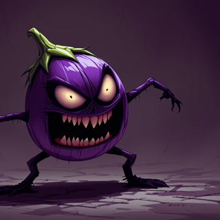 Scary Angry Eggplant