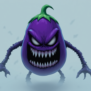 Scary Angry Eggplant