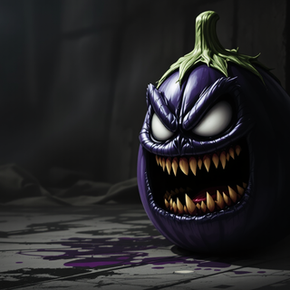 Scary Angry Eggplant