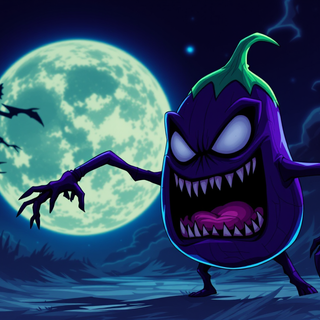 Scary Angry Eggplant