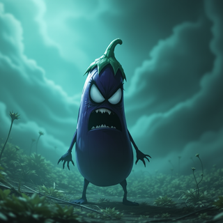 Scary Angry Eggplant