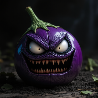 Scary Angry Eggplant