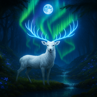 Beautiful nature with northern lights