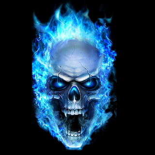 blue fire skull for computer (i made this(kinda)and i think it kinda cool(ish))