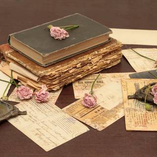 Vintage background with books