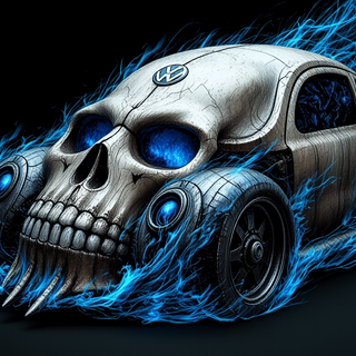 Skull Shaped Volkswagen Beetle