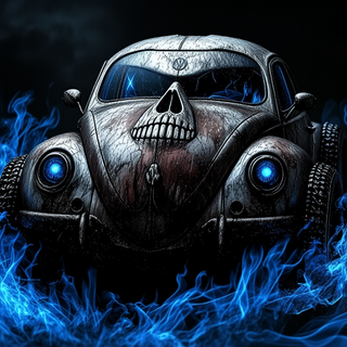 Skull Shaped Volkswagen Beetle