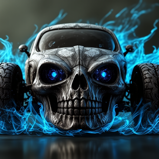 Skull Shaped Volkswagen Beetle