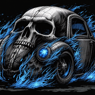 Skull Shaped Volkswagen Beetle
