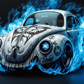 Skull Shaped Volkswagen Beetle