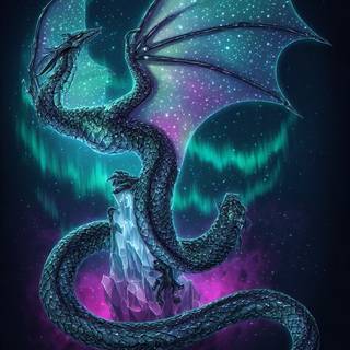 An aurora dragon