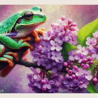 FROG ON A FLOWER