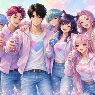 Saja Boys And Saja Girls Are Happy Of Soda Pop By KPOP Demon Hunters