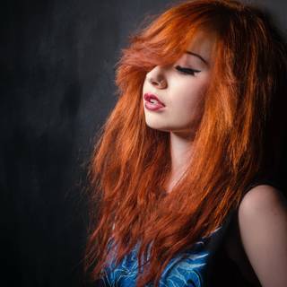 redhead girl look model