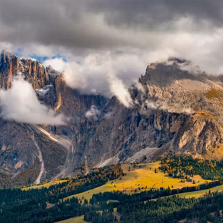 Steep Mountain Landscape Under Overcast