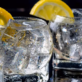 Fresh Cold Lemonade With Ice Cubes