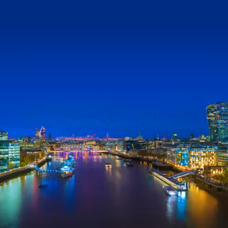 London Cityscape Over The River Thames