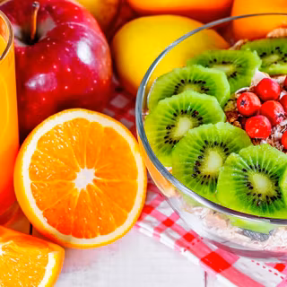 Healthy Breakfast With Fruits & Oatmeal