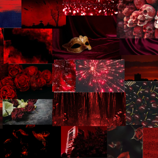 dark red collage