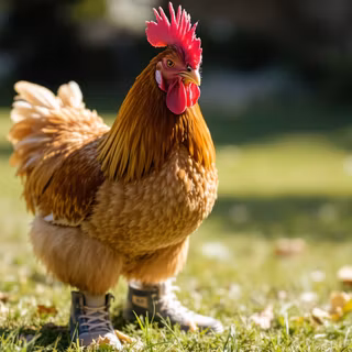 Chicken Wearing Sneakers