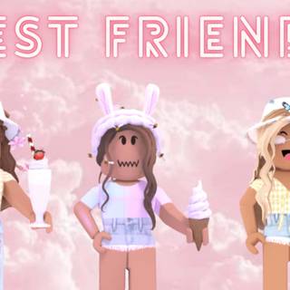 eating ice cream with my bffs
