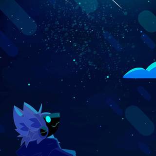 Protogen furry phone wallpaper