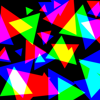 RGB triangles abstract patterns