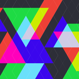 RGB Triangles, Rhombus & parallelogram abstract patterns