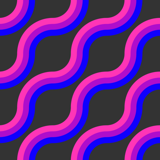 Abstract bisex truchet wavy pattern