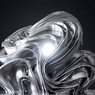 Windows bloom desktop wallpaper mod - Liquid metal silver
